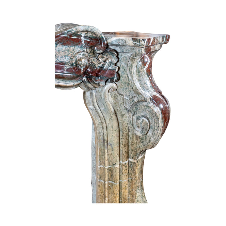 Antique French Ribboned Campan Marble Mantel (MCH1079)