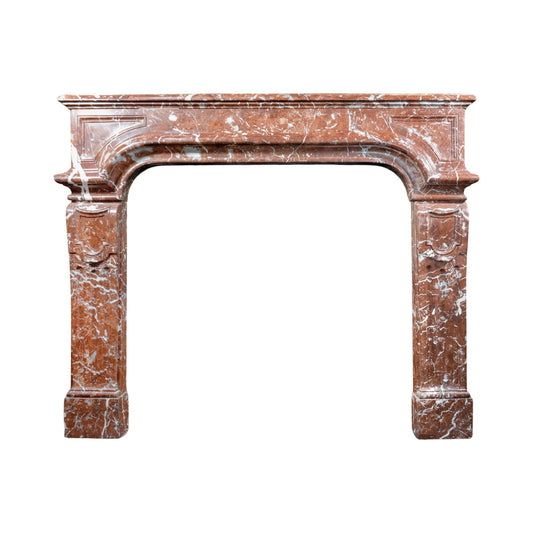 French Red Griotte Marble Mantel