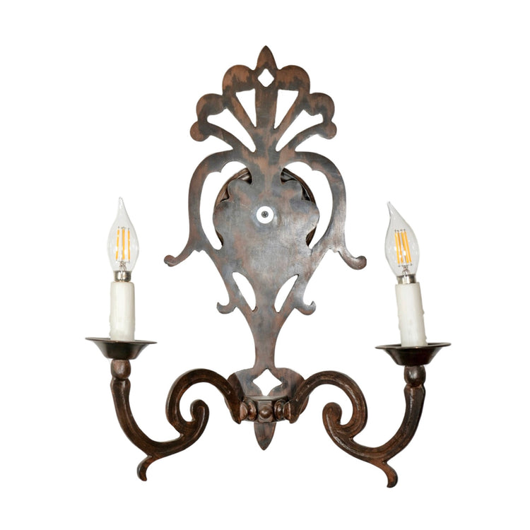 Pair of French Iron Wall Sconces