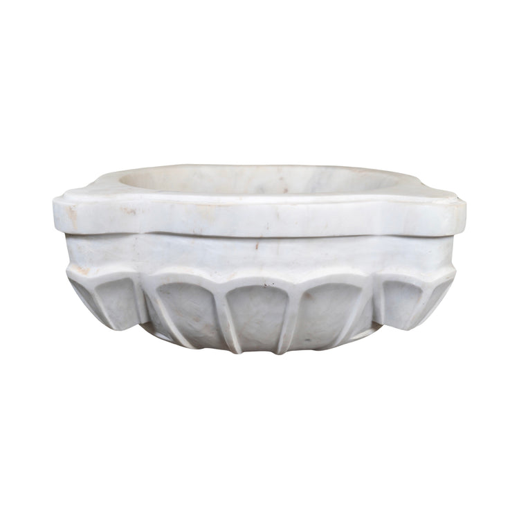 French White Marble Sink (S-OX6B)
