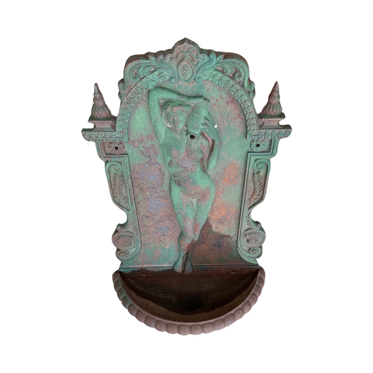 Antique French Iron Rustic Venus Wall Fountain (F-XZWM)