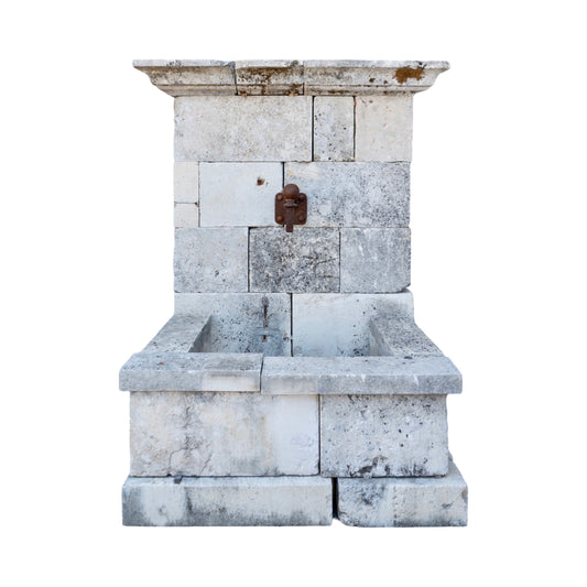 Antique French Limestone Wall Fountain (F-Q1YG)
