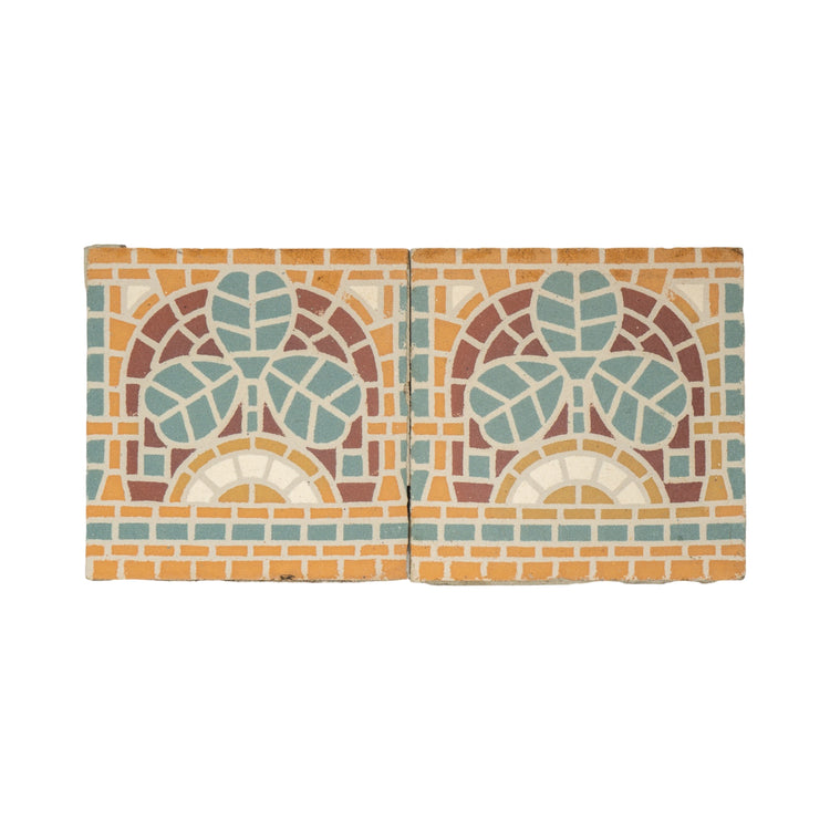 Reclaimed French Encaustic Concrete Tile (ET-CYKG)