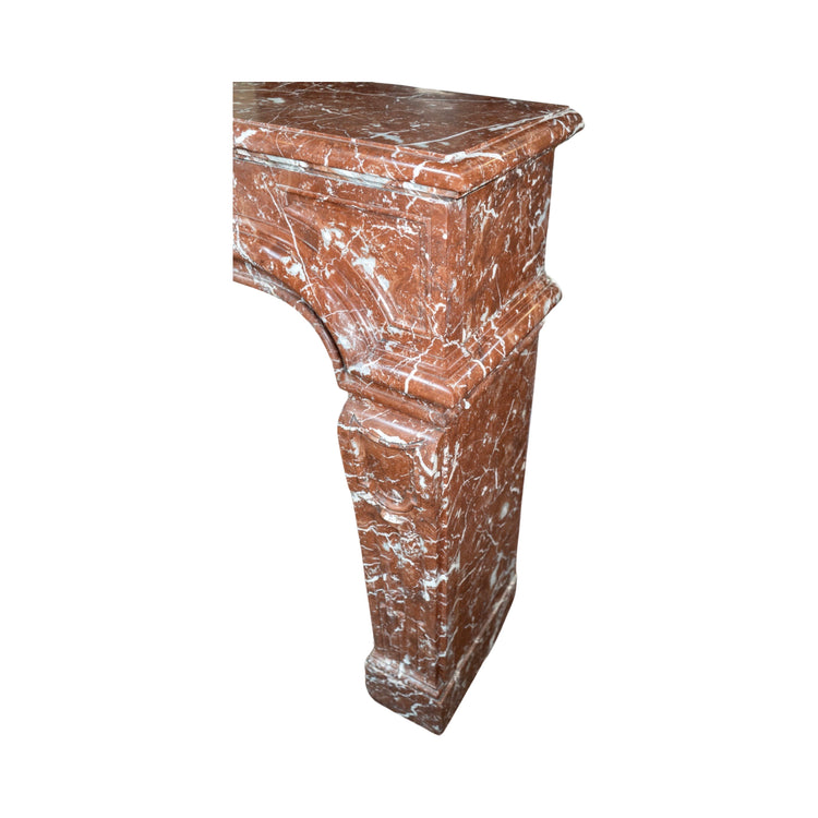 Antique French Red Griotte Marble Mantel (MCH1097)