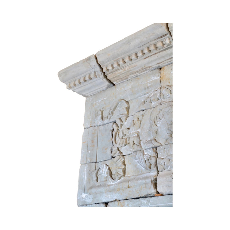 Antique French Limestone Fireplace (ALCH-561)
