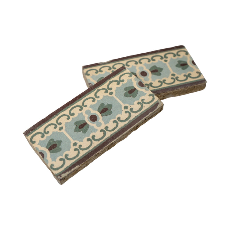 Reclaimed French Encaustic Concrete Border Tile (ET-HGMQ)