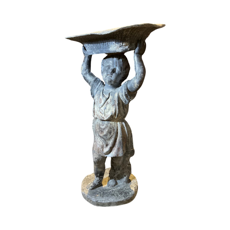 French Pewter Cherub Birdbath (GE-EVLT)
