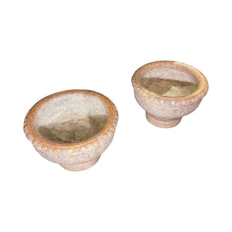 Pair of Italian Rosso Verona Marble Planters (V-DNUF)