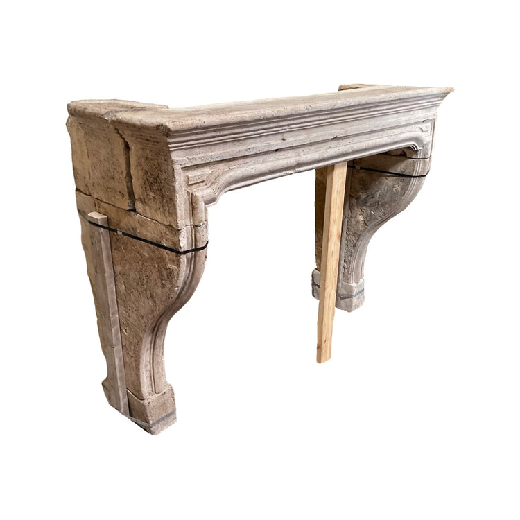 French Limestone Mantel