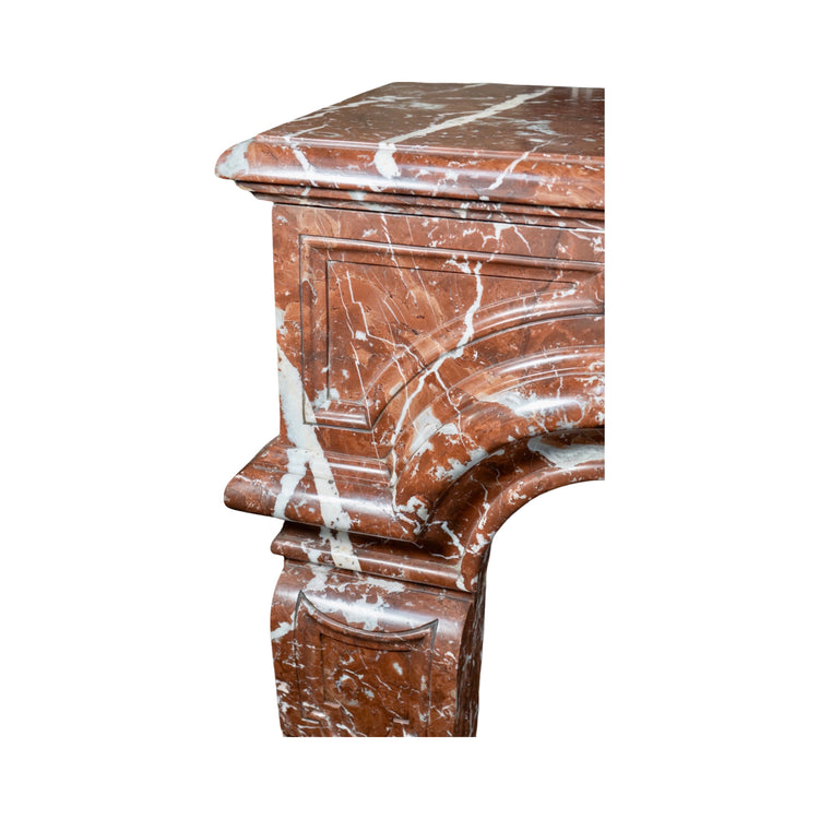 Antique French Red Griotte Marble Mantel (MCH1097)