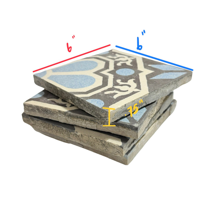 Reclaimed French Encaustic Concrete Tile (ET-HZNC)