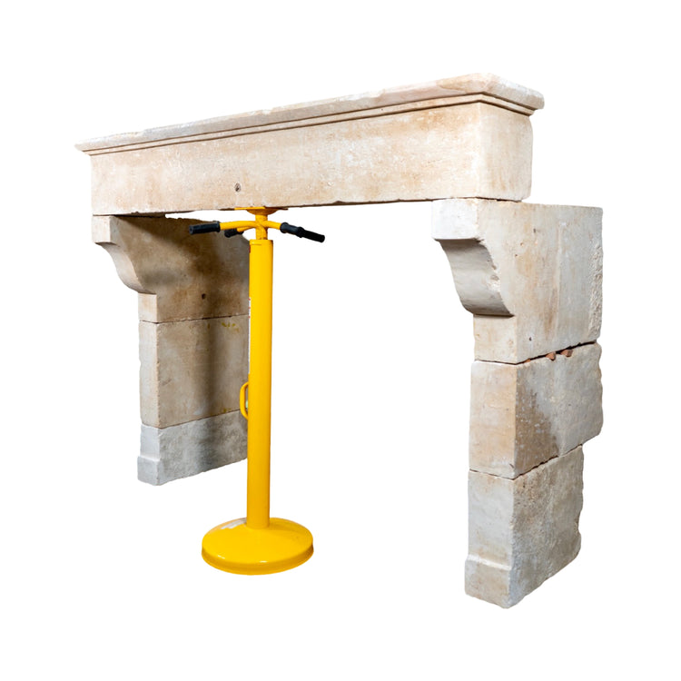 Antique French Limestone Mantel (M-PNFD)