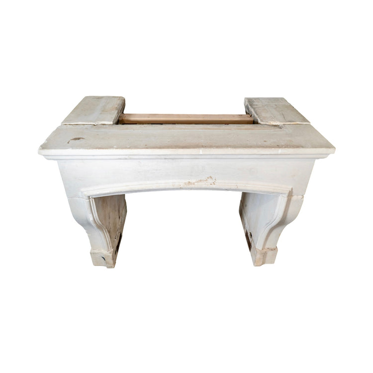 Antique French Limestone Mantel (M-VGKL)