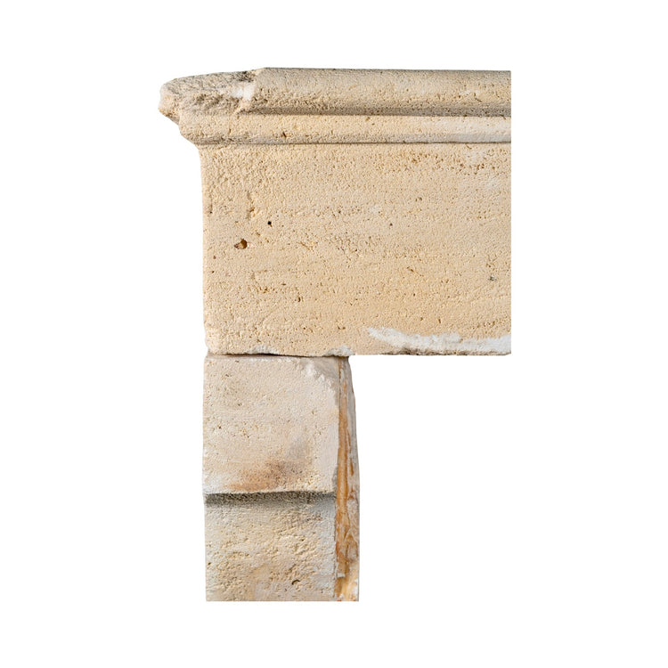 Antique French Limestone Farmhouse Mantel (M-WRXK)