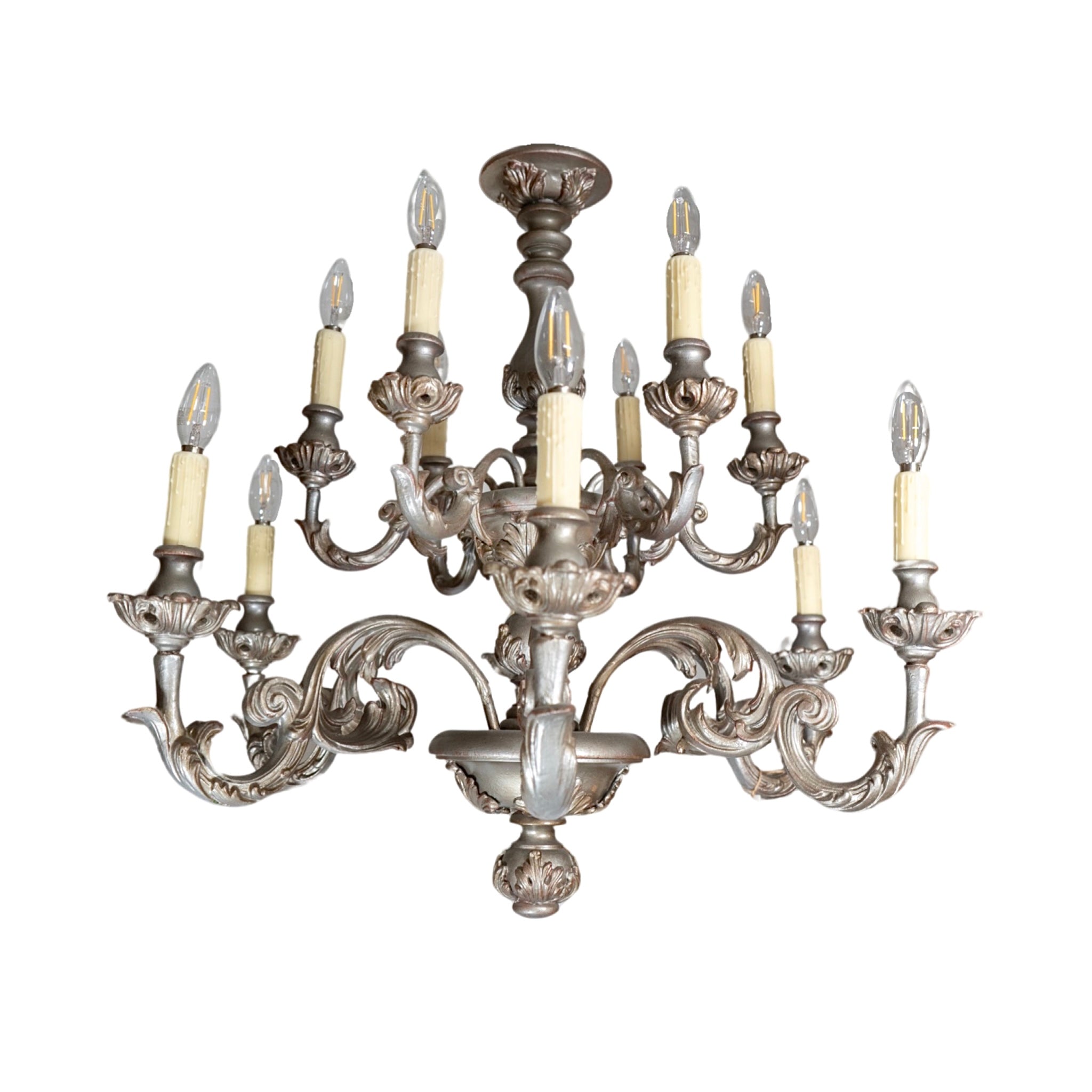 French Wood Chandelier