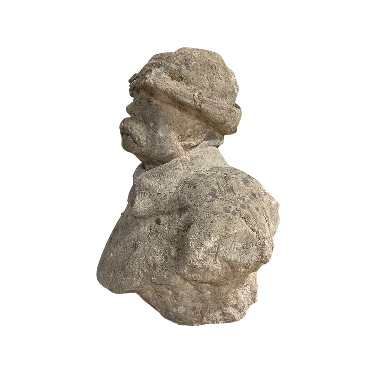 French Limestone Nobleman Sculpture
