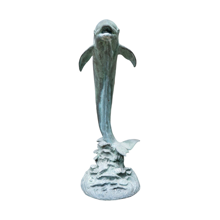 Pair of French Bronze Dolphin Sculpture Fountain (F-CRFA)