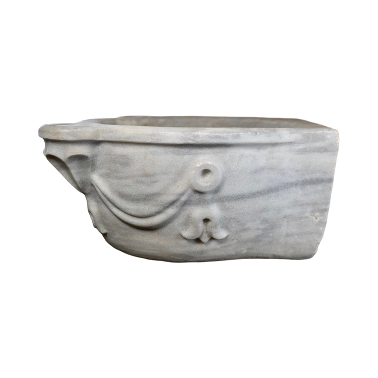 French White Carrara Marble Sink (S-S910)