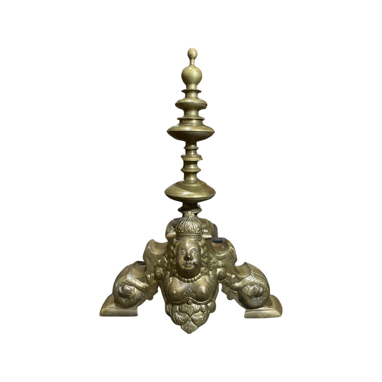 Antique French Bronze Andirons (FA-JETH)