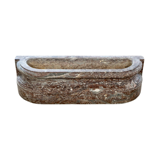 French Red Rance Marble Wall Planter