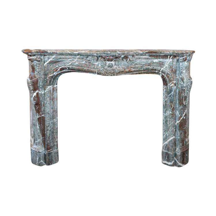 Antique French Grand Mix Campan Marble Mantel (MCH1026)