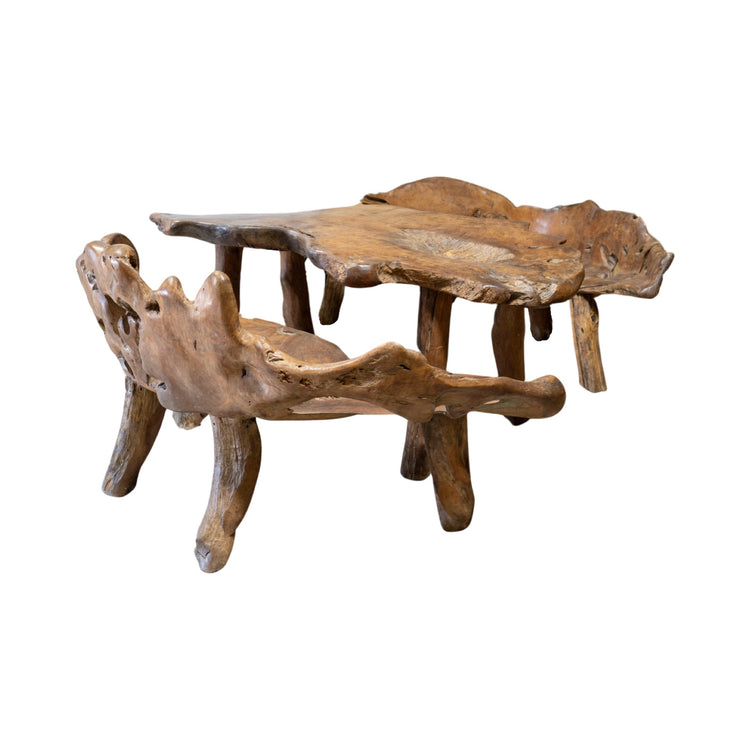 French Olive Tree Wooden Table Set (GE-VMWE)