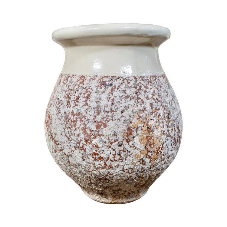 Contemporary French Glazed Terracotta Oil Jar (V-YGXD)