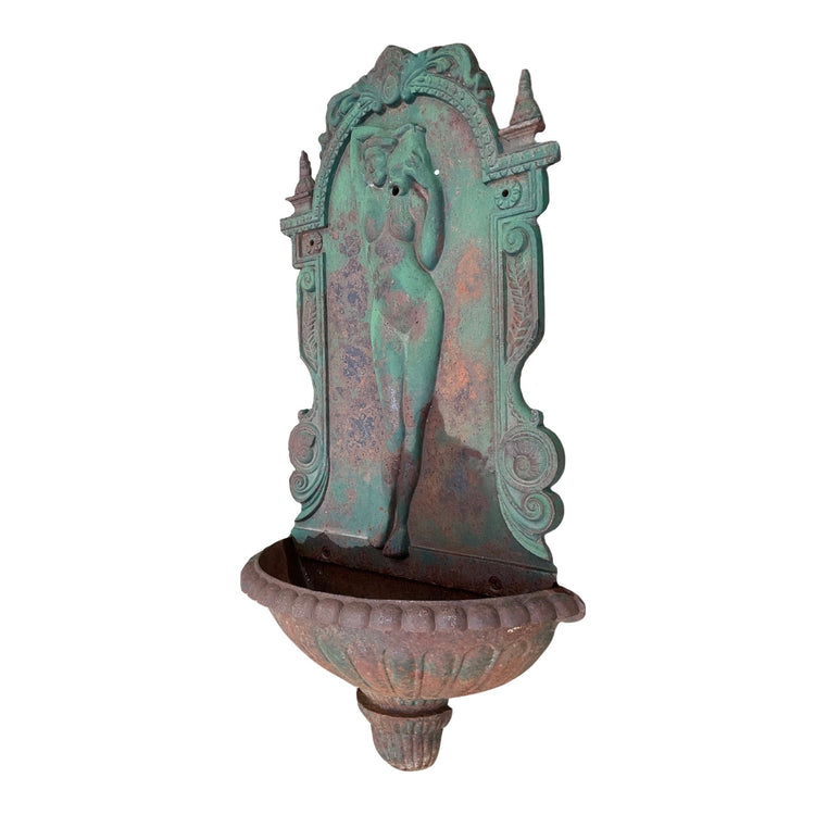 Antique French Iron Rustic Venus Wall Fountain (F-XZWM)