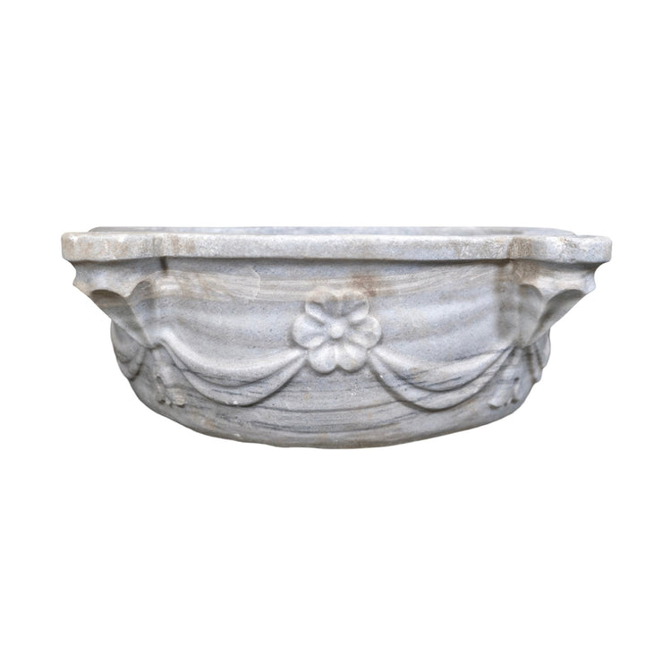 French White Carrara Marble Sink (S-0MU3)