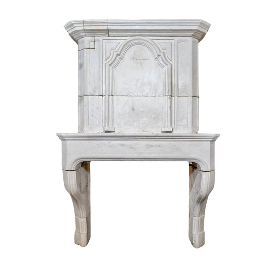 Antique French Limestone Fireplace (ALCH533)