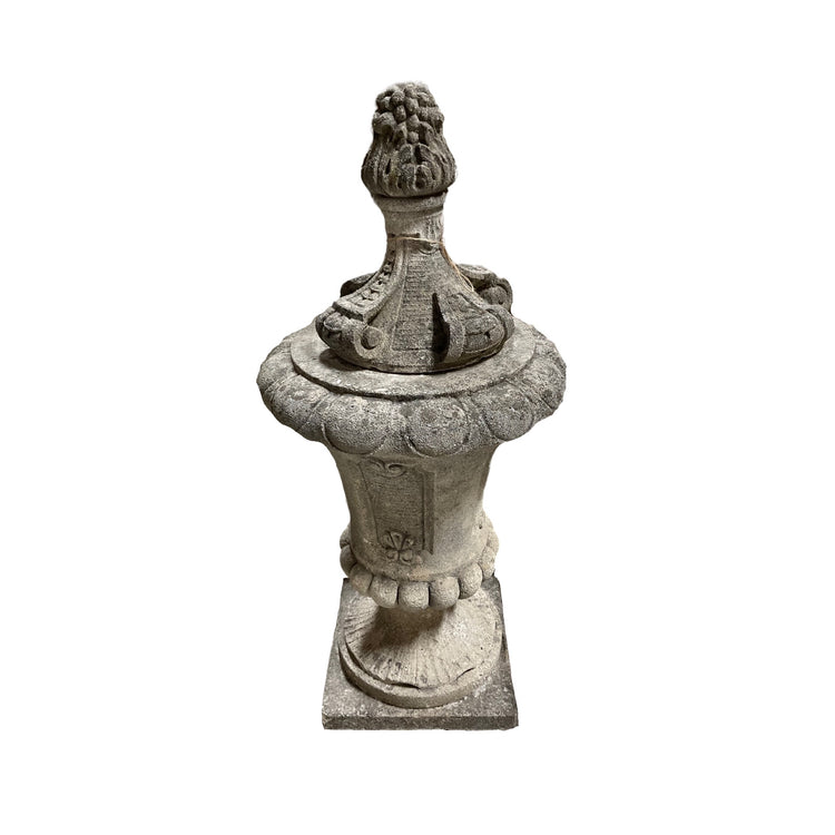 Pair of French Limestone Urns (GE-DF8S)