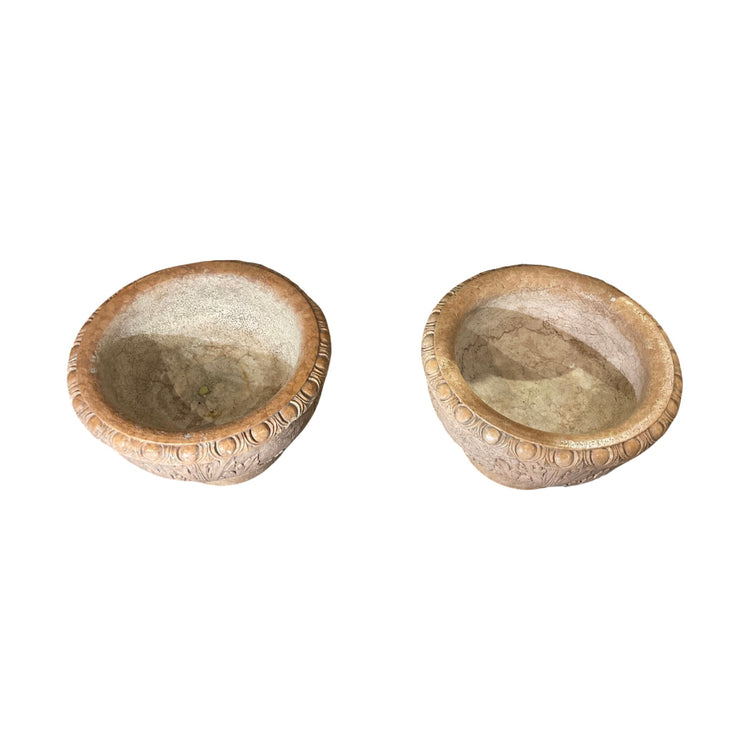 Pair of Italian Rosso Verona Marble Planters (V-DNUF)