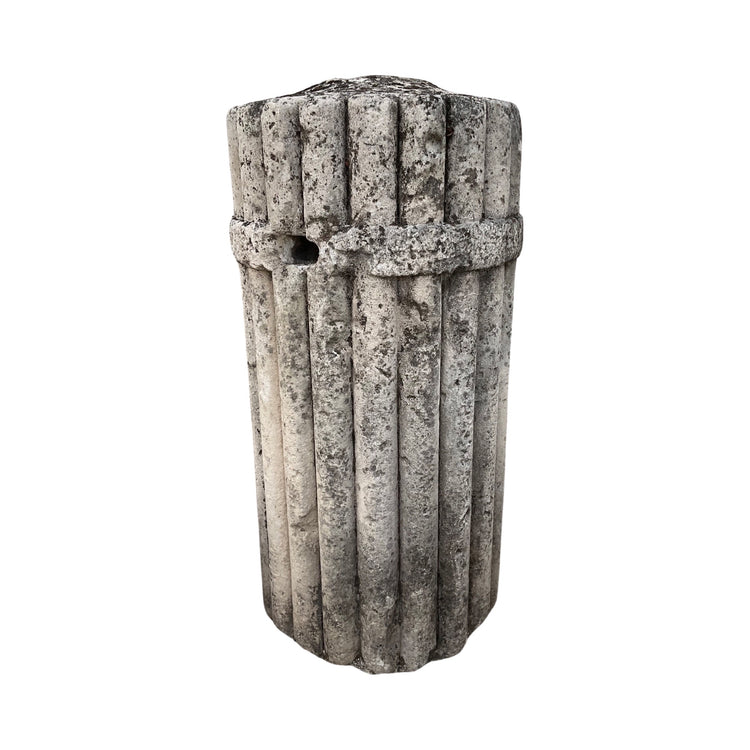 Pair of Fluted Stone Columns (GE-N43QE)