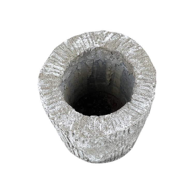 Pair of French Faux Bois Composite Planters (V-ZECJ)
