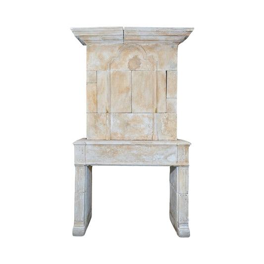 Antique French Limestone Fireplace (ALCH009)
