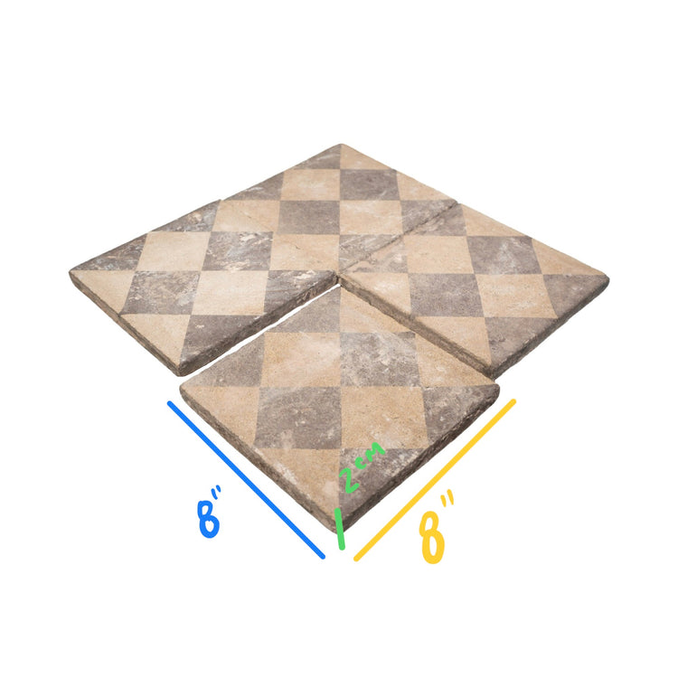 Reclaimed Spanish Encaustic Geometric Concrete Tile (ET-FGFD)