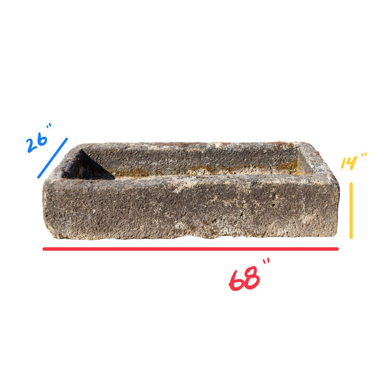 Antique French Limestone Low-line Trough (T-TERP)