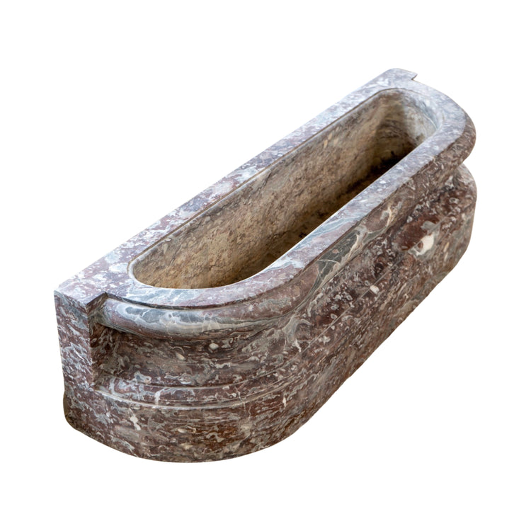 French Red Rance Marble Wall Planter (V-AZQV)
