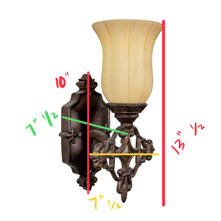 Pair of French Alabaster & Bronze Wall Sconces (L-AJTD)