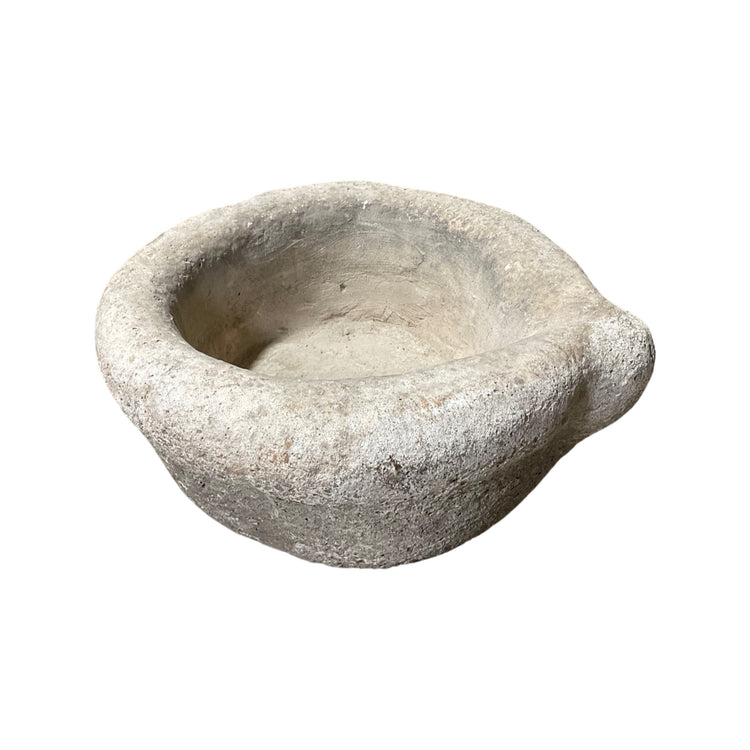 French Limestone Mortar Bowl