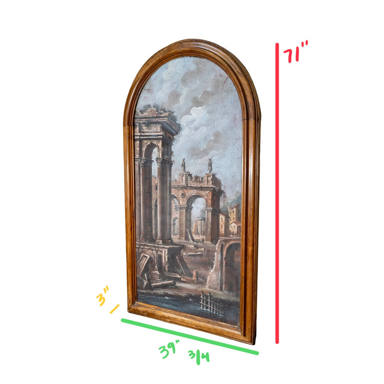 Set of Two Antique Italian Fresco Paintings (X-3063)