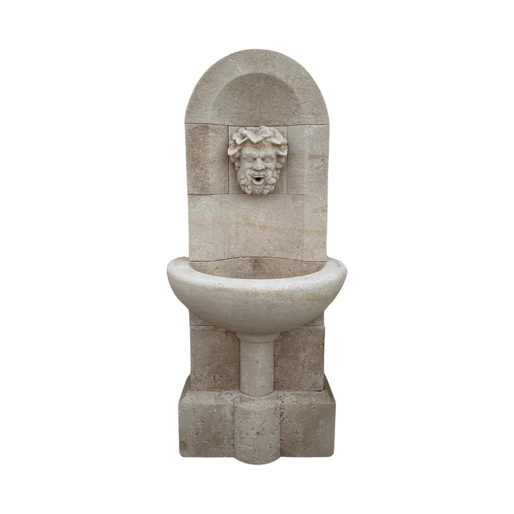 French Limestone Wall Fountain