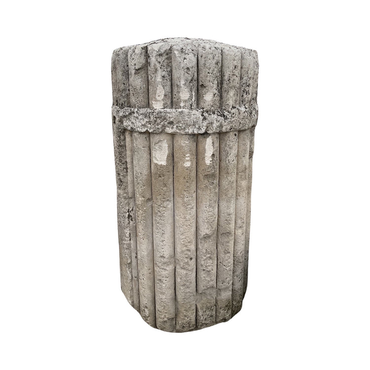 Pair of Fluted Stone Columns (GE-N43QE)