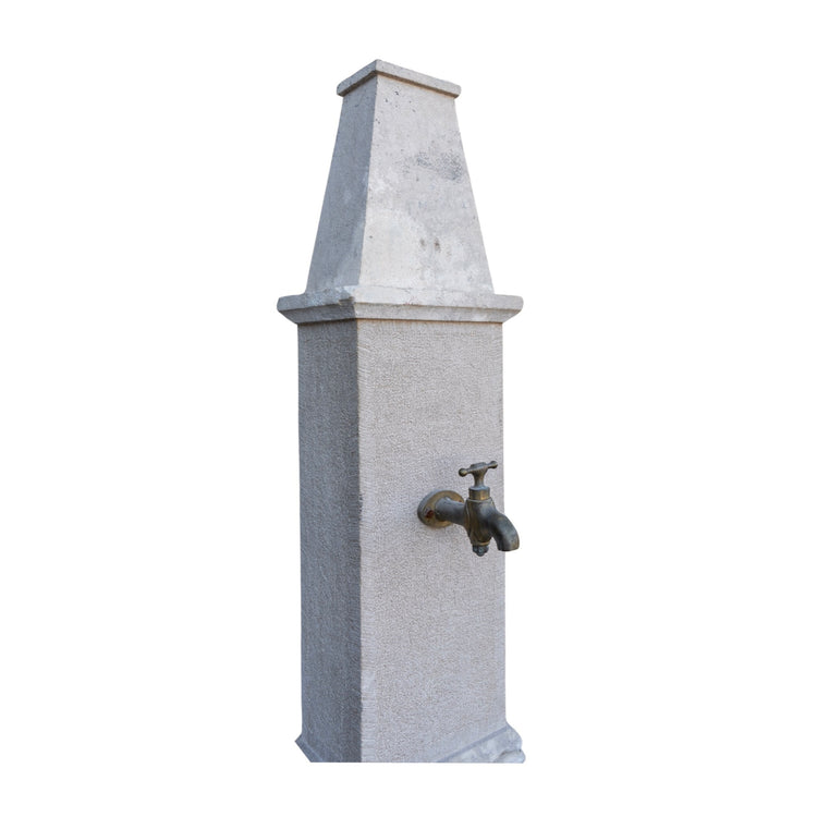 Antique French Burgundy Limestone Wall Fountain (F-SDXB)