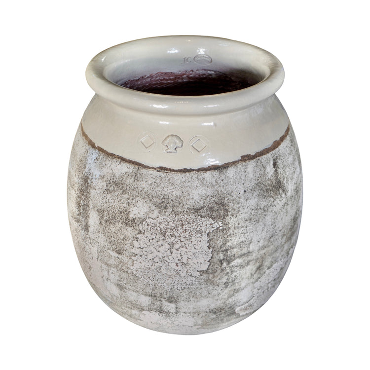 Contemporary French Glazed Terracotta Olive Jar (V-EVXL)