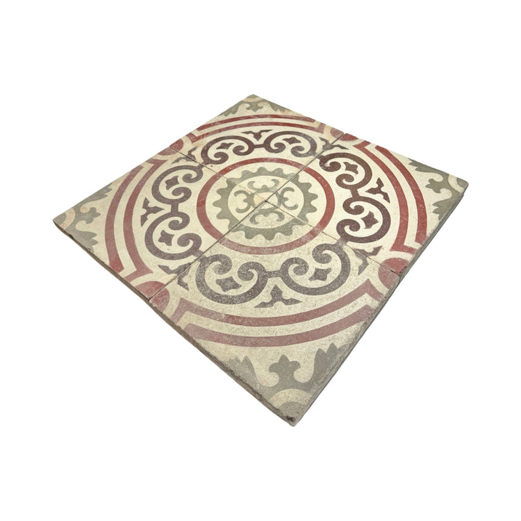 Reclaimed French Encaustic Concrete Tile (ET-YWKB)