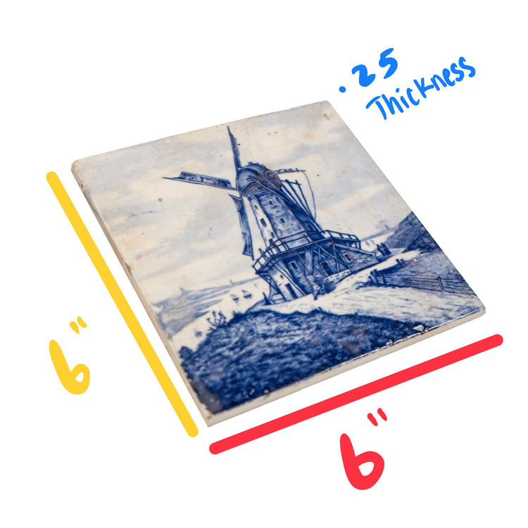 Belgian Glazed Delft Stippling Tiles (HD-SGZM)
