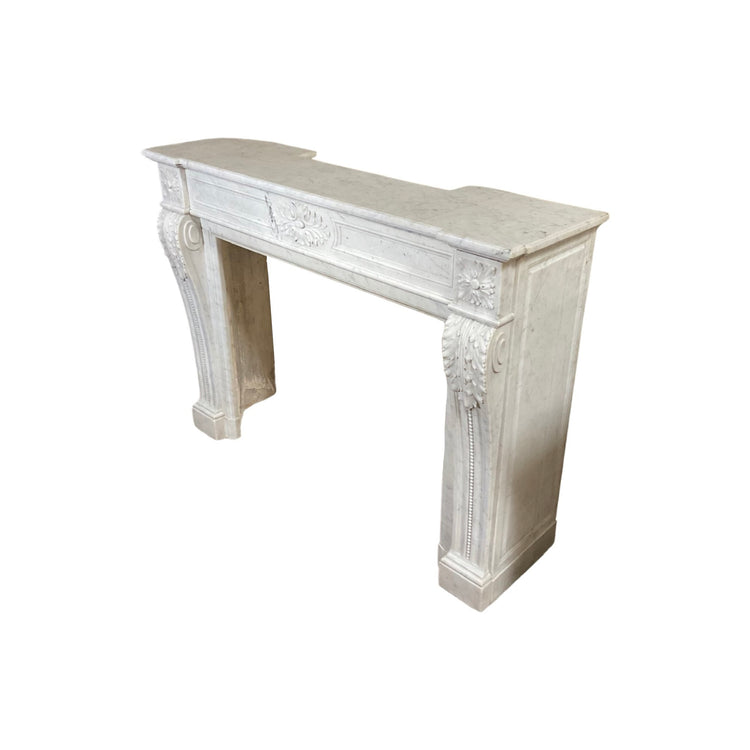 French Carrara Marble Mantel