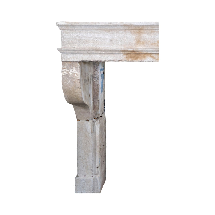 Antique French Limestone Mantel (ALCH636)
