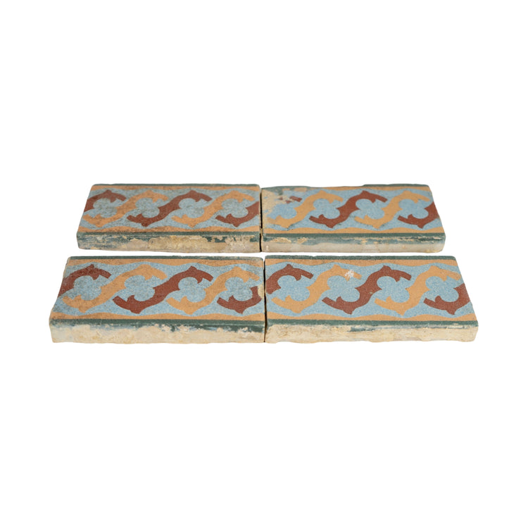 Reclaimed French Encaustic Concrete Border Tile (ET-YWZQ)